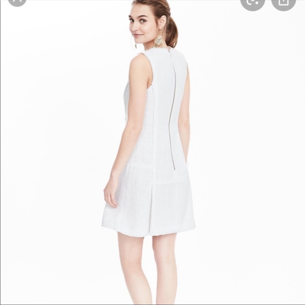NWT Banana Republic Cream beautiful classic dress with pretty details 4 - Picture 3 of 17